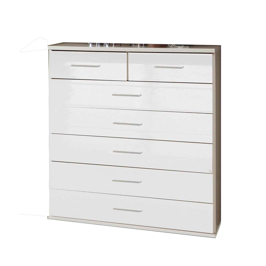 Camden White Gloss 5 Plus 2 Chest of Drawers