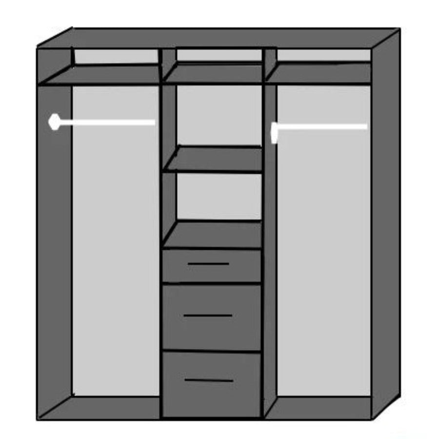 Camden White Gloss 3 Door Mirrored Wardrobe - image 4