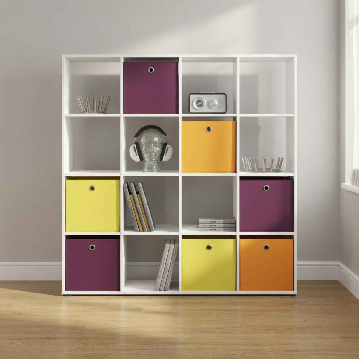 Mendip White Room Divider Storage Unit