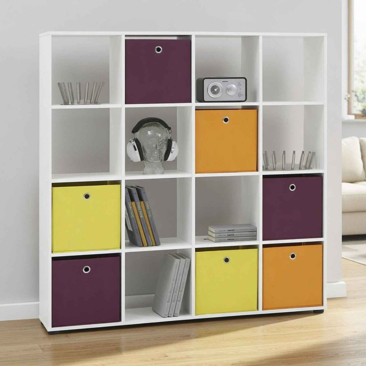 Mendip White Room Divider Storage Unit