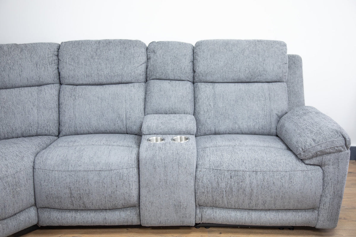 Owen Electric Recliner Sofa Large Corner in Grey