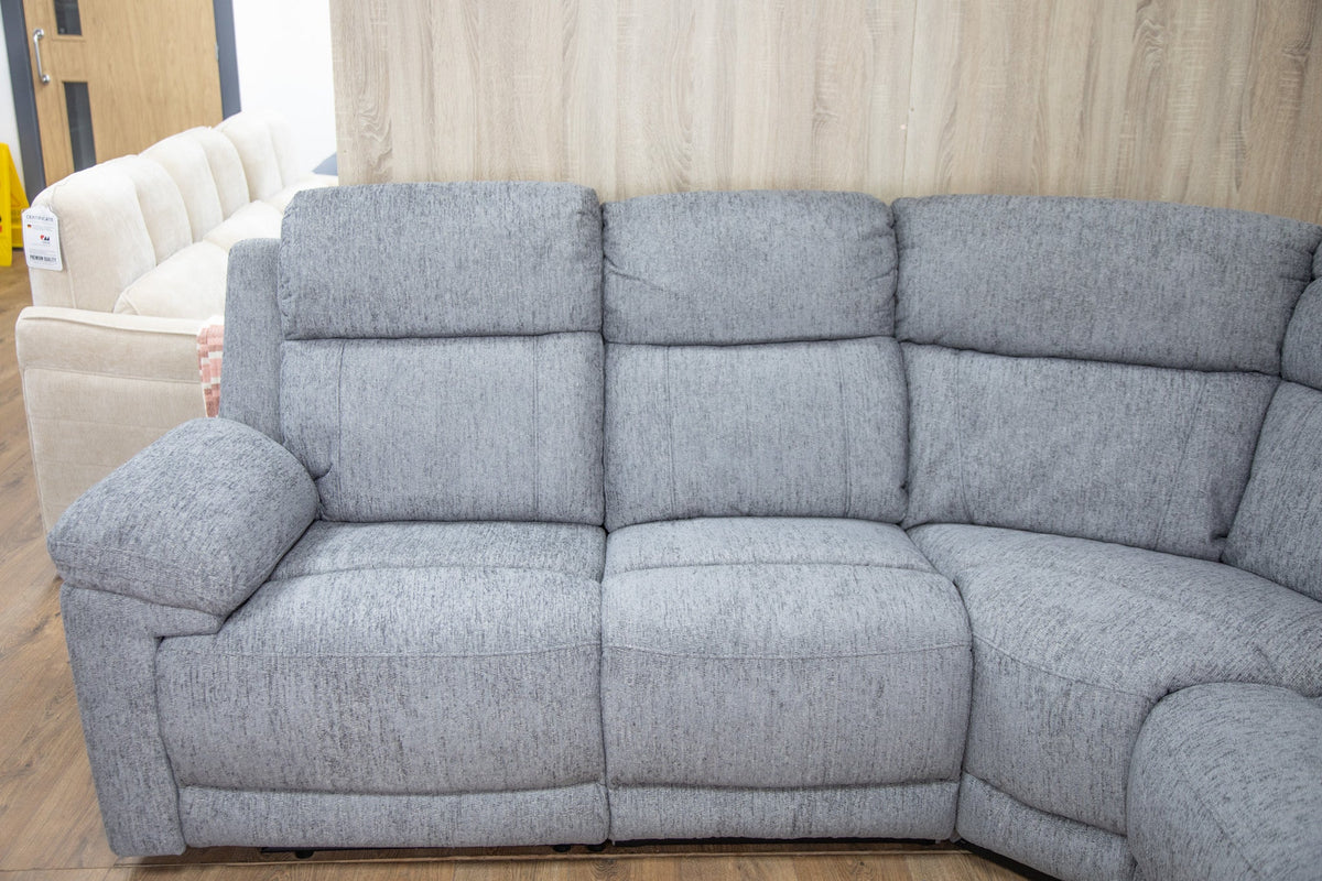 Owen Electric Recliner Sofa Large Corner in Grey