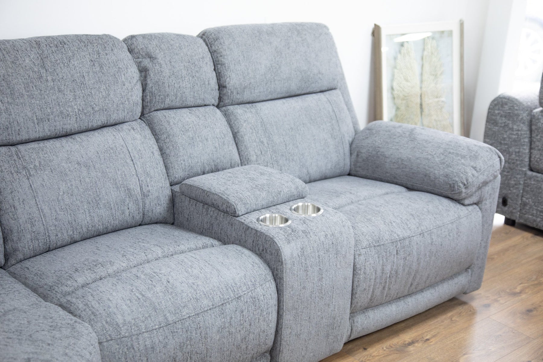 Owen Electric Recliner Sofa Large Corner in Grey