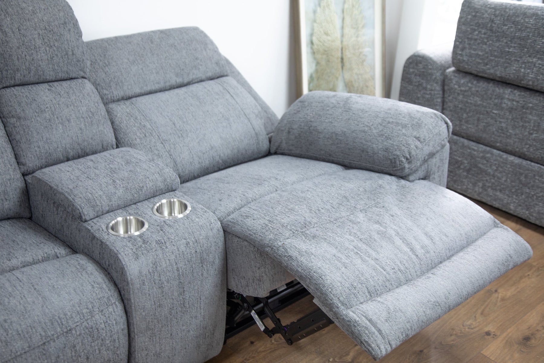Owen Electric Recliner Sofa Large Corner in Grey
