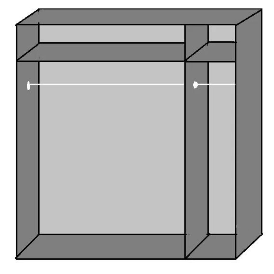 Kingsbury 135cm Sliding Wardrobe Full Mirror White - image 3