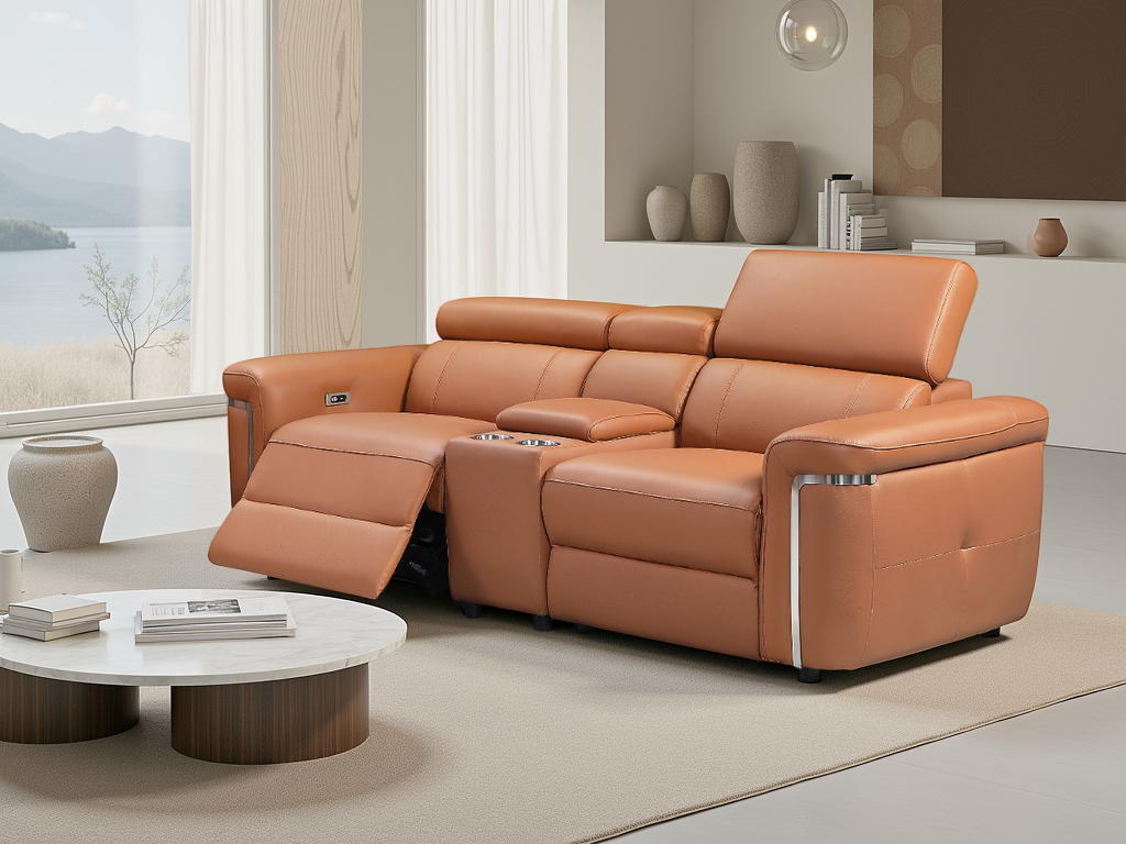 Somerville Electric Recliner Sofa 2 Seater In Tan