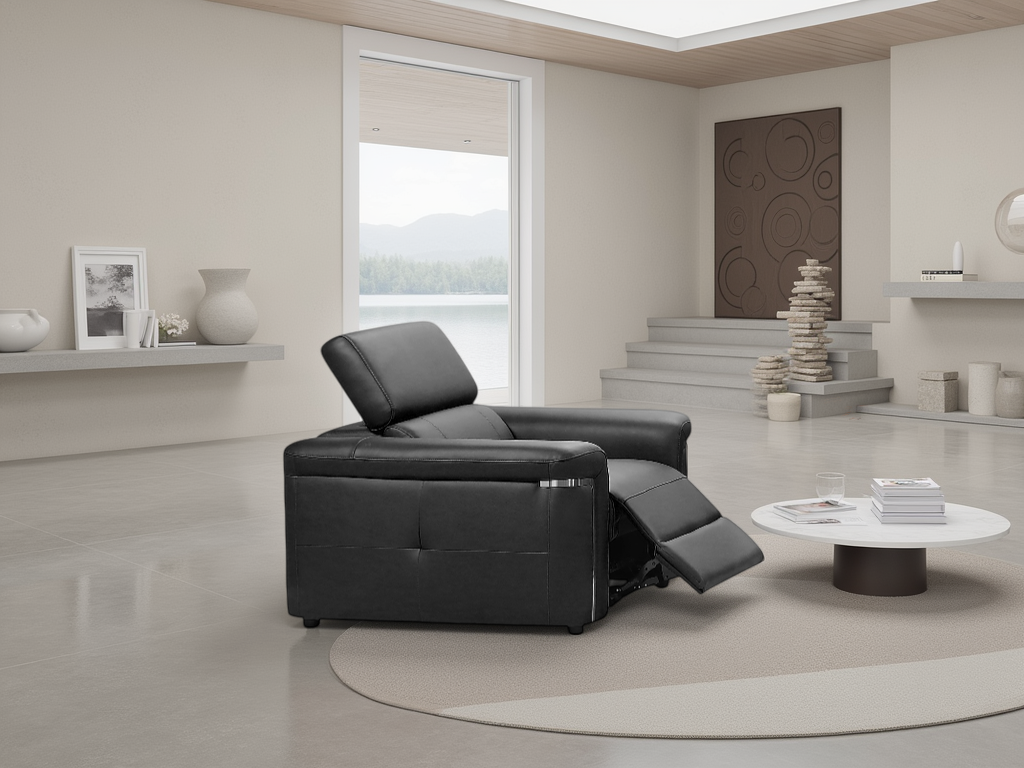 Somerville Electric Recliner Sofa  Armchair In Black