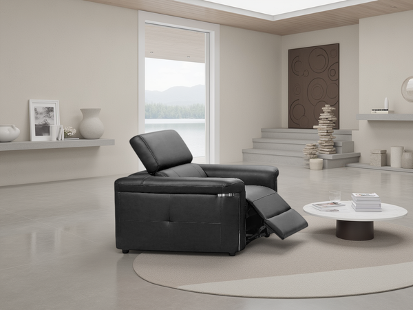 Somerville Electric Recliner Sofa  Armchair In Black