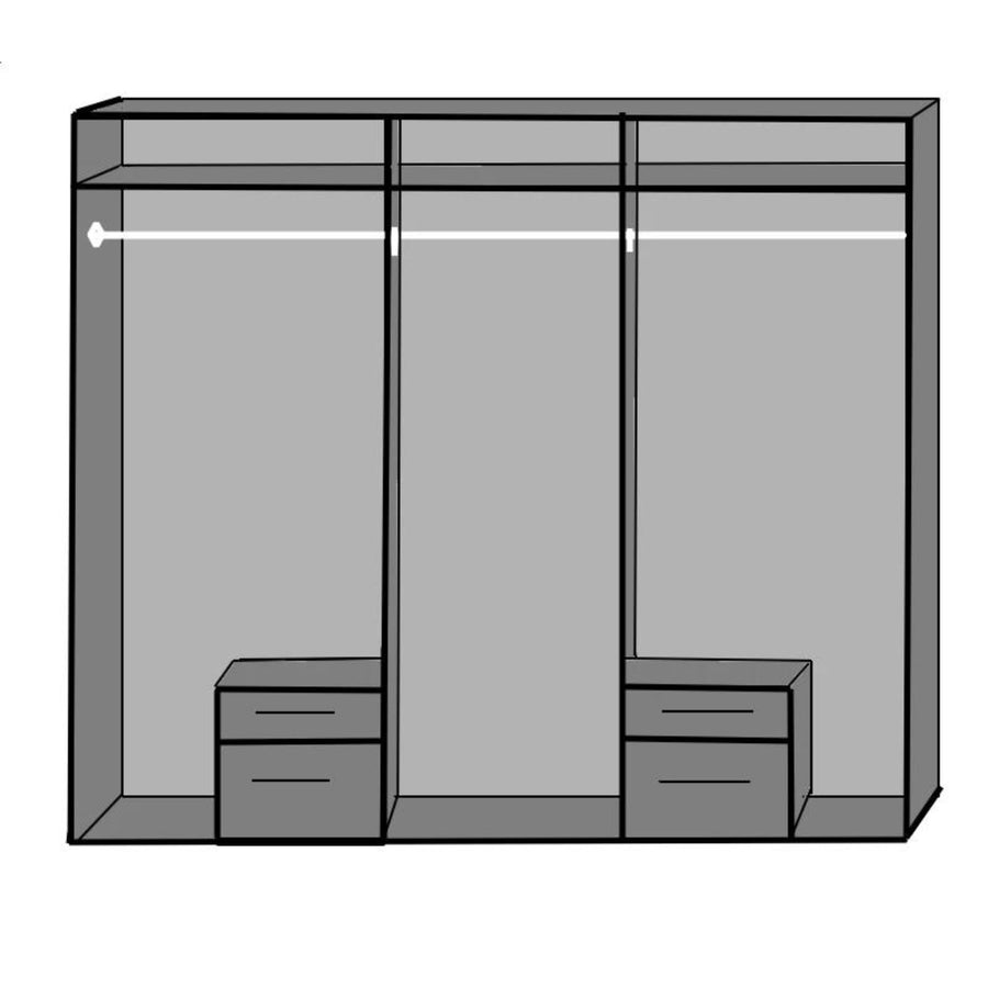 Farnham 6 Door 2 Mirror 4 Drawer Wardrobe White - image 5