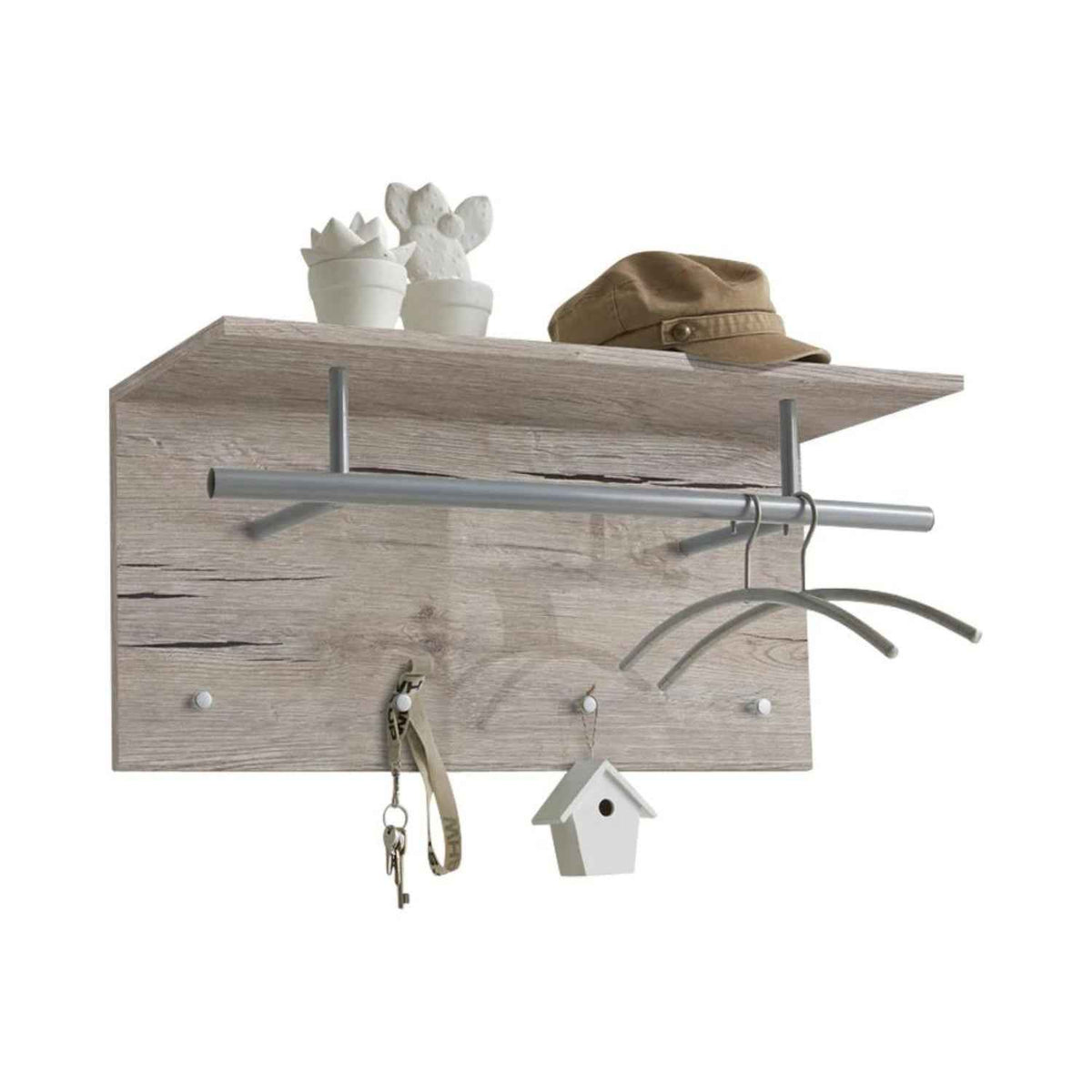 Sherborne Sand Oak Wall Mounted Coat Stand