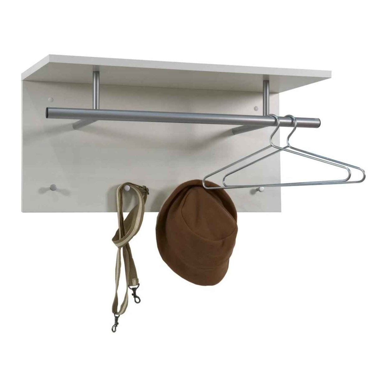 Sherborne Up High Gloss White Wall Mounted Coat Stand