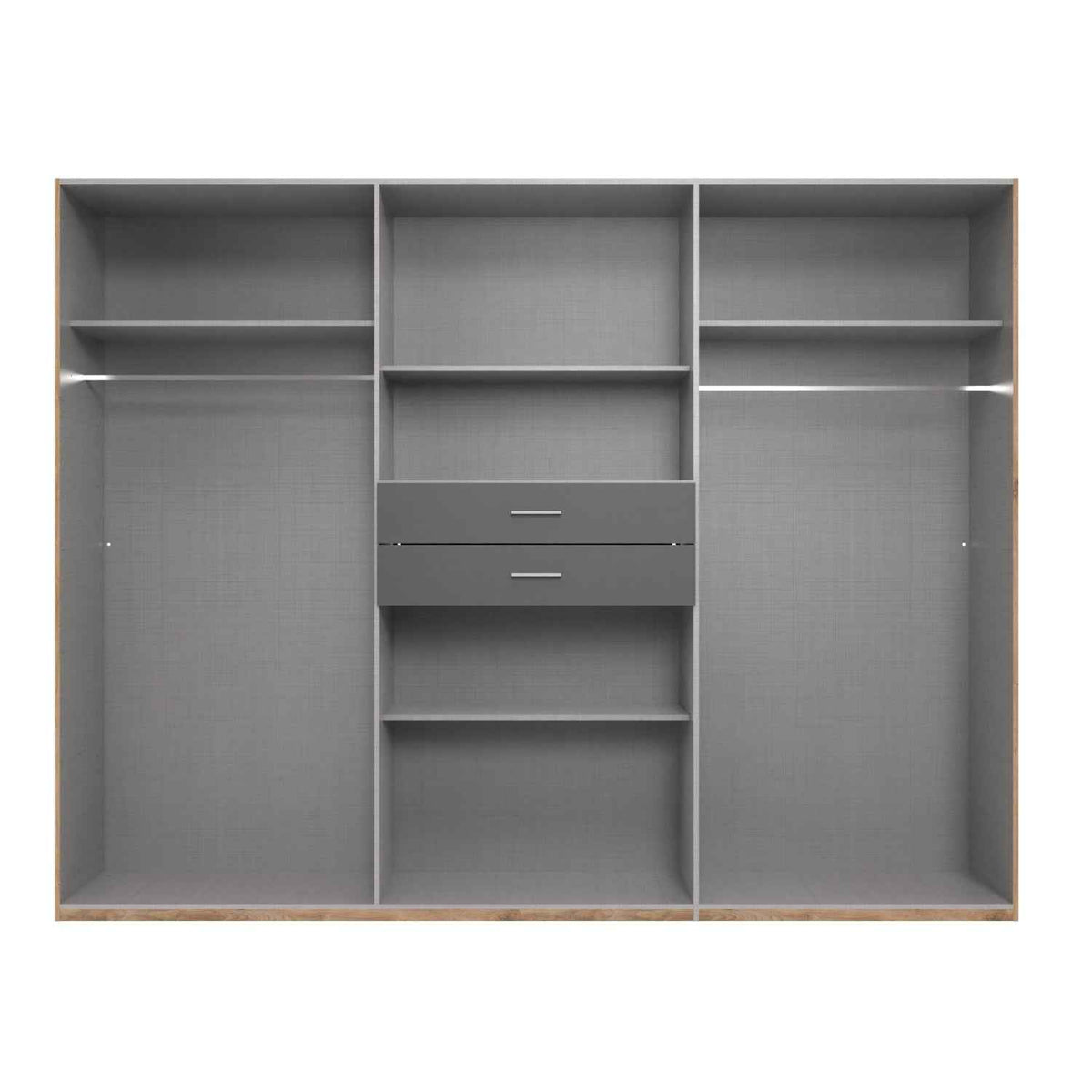 Greenwich White 6 Door Mirrored Wardrobe