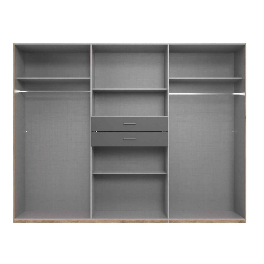 Greenwich White 6 Door Mirrored Wardrobe