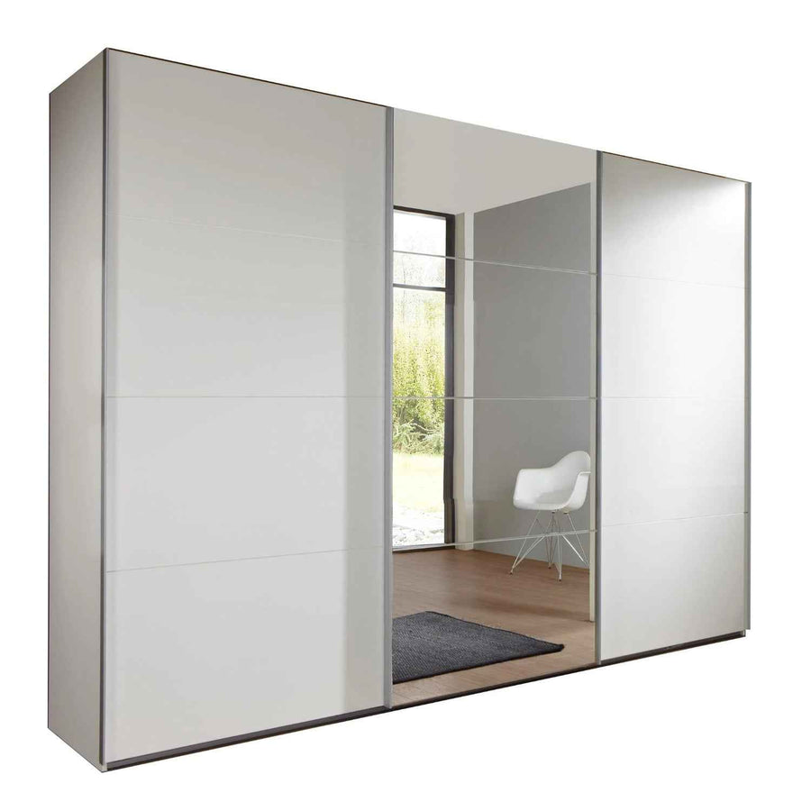 Ascot White 270cm Sliding Wardrobe with Mirror