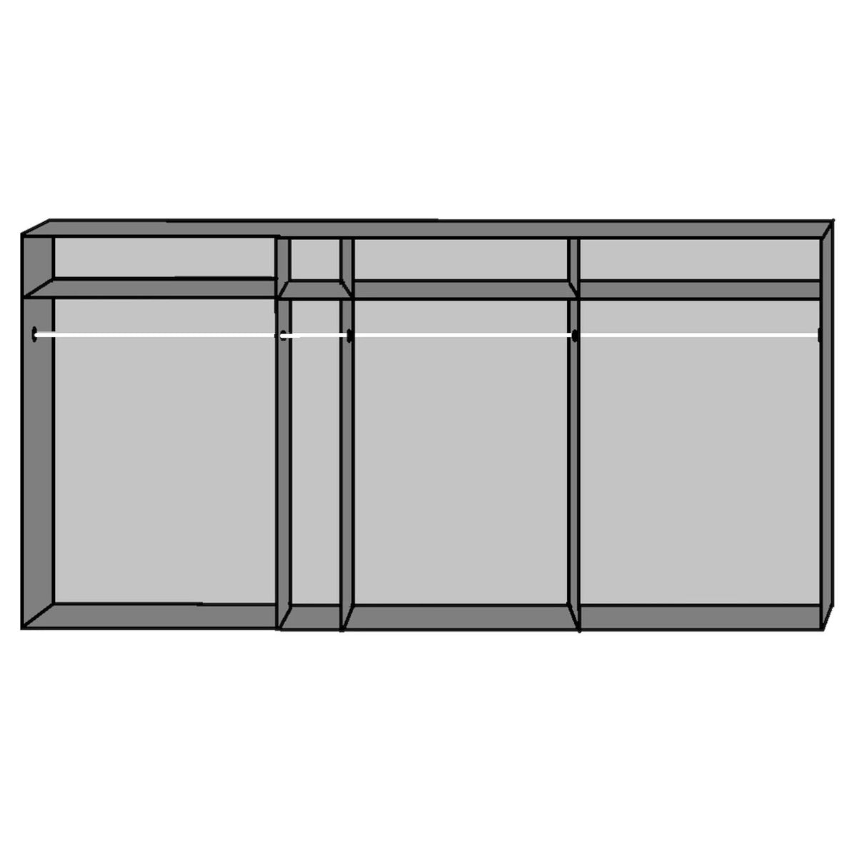 Epsom White 4 Door Sliding Wardrobe - image 3