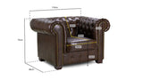 Chesterfield Sofa Antique Armchair Brown