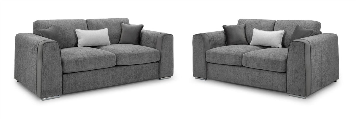 Naples Sofa 3+2 Set In Grey