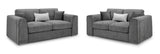 Naples Sofa 3+2 Set In Grey