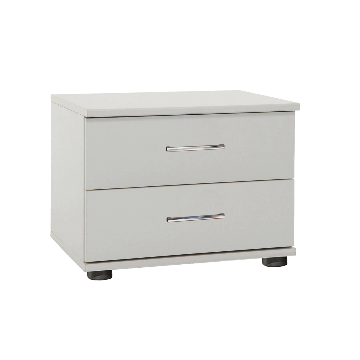 Dulwich 2 Drawer Bedside Chest White – 38cm Depth - image 3