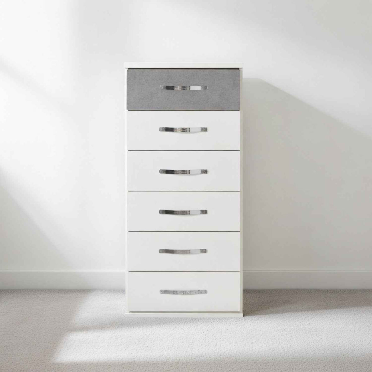 Hampton Grey Narrow Chest of Drawers