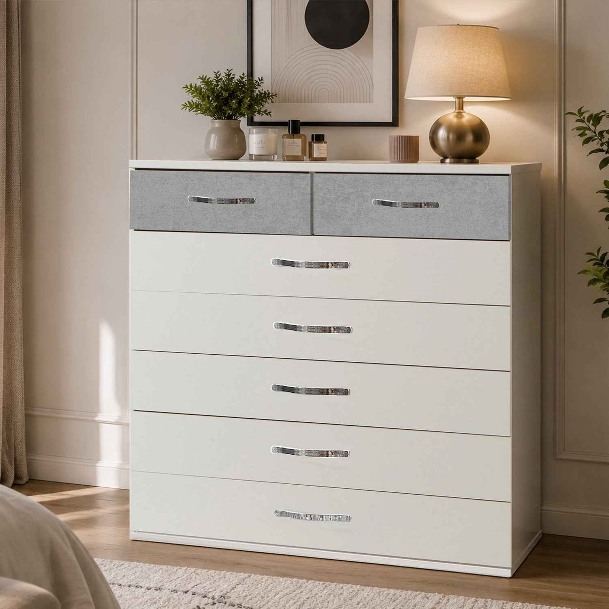 Hampton Grey 5 Plus 2 Chest of Drawers