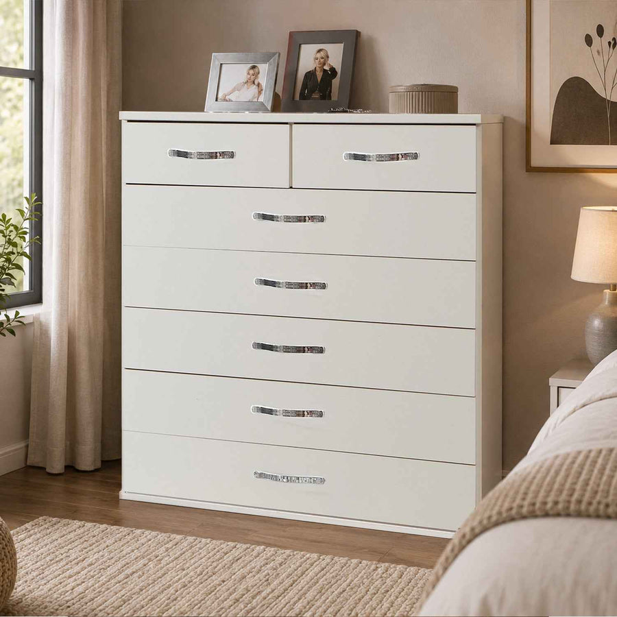 Hampton Plus 2 Chest of Drawers in White