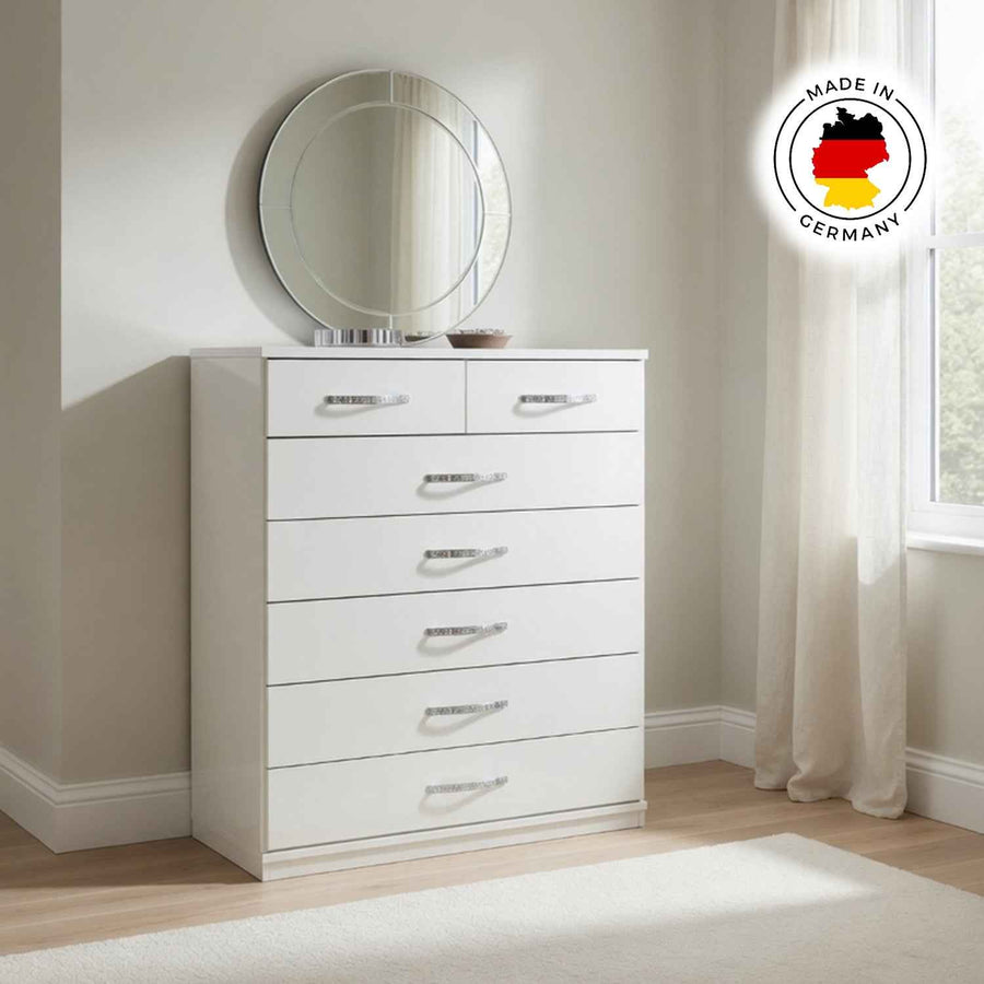 Hampton Plus 2 Chest of Drawers in White