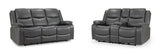 Harald Electric Recliner Sofa 3+2 Seater In Grey
