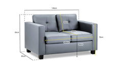 Jerry Sofa Grey 2 Seater