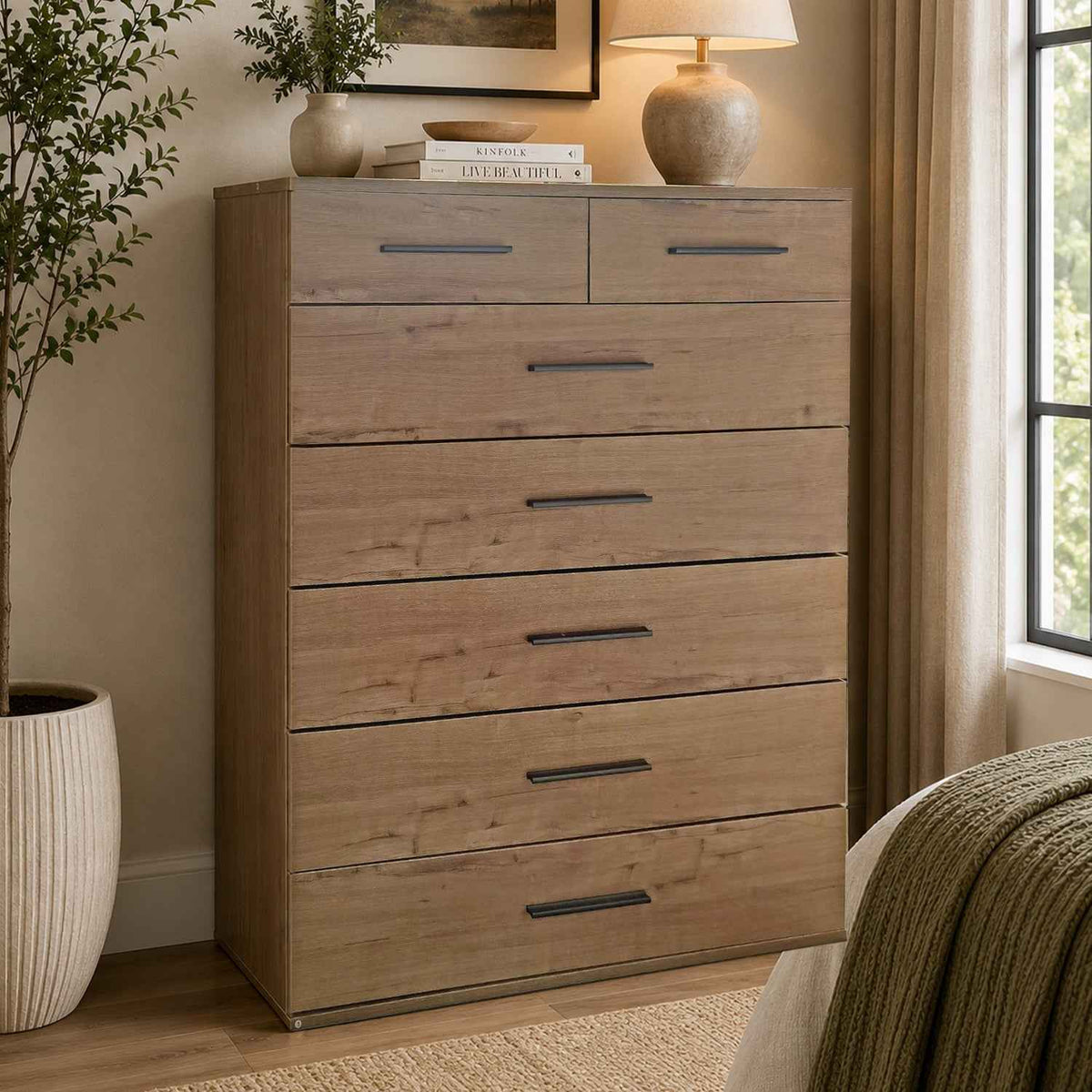 Windsor Oak 5 Plus 2 Chest of Drawers