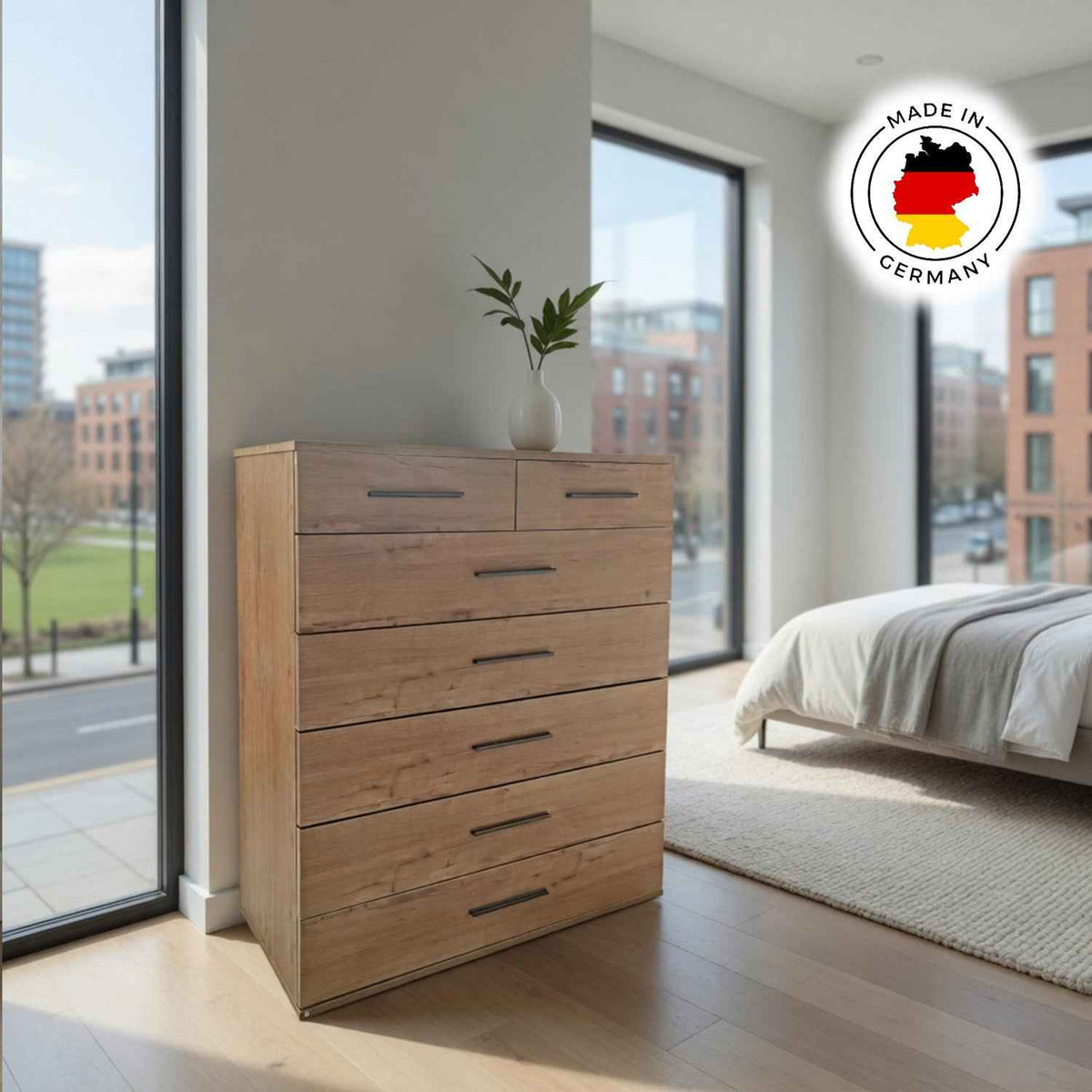 Windsor Oak 5 Plus 2 Chest of Drawers