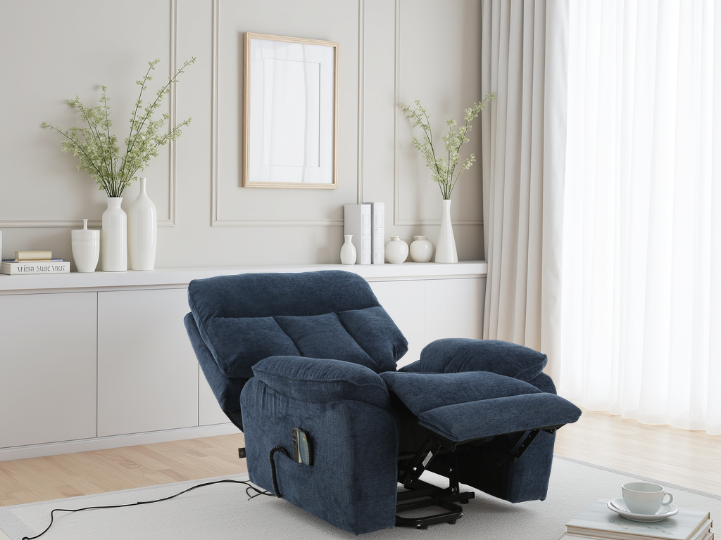 Cornwall Rise and Recline Massage Chair In  Blue