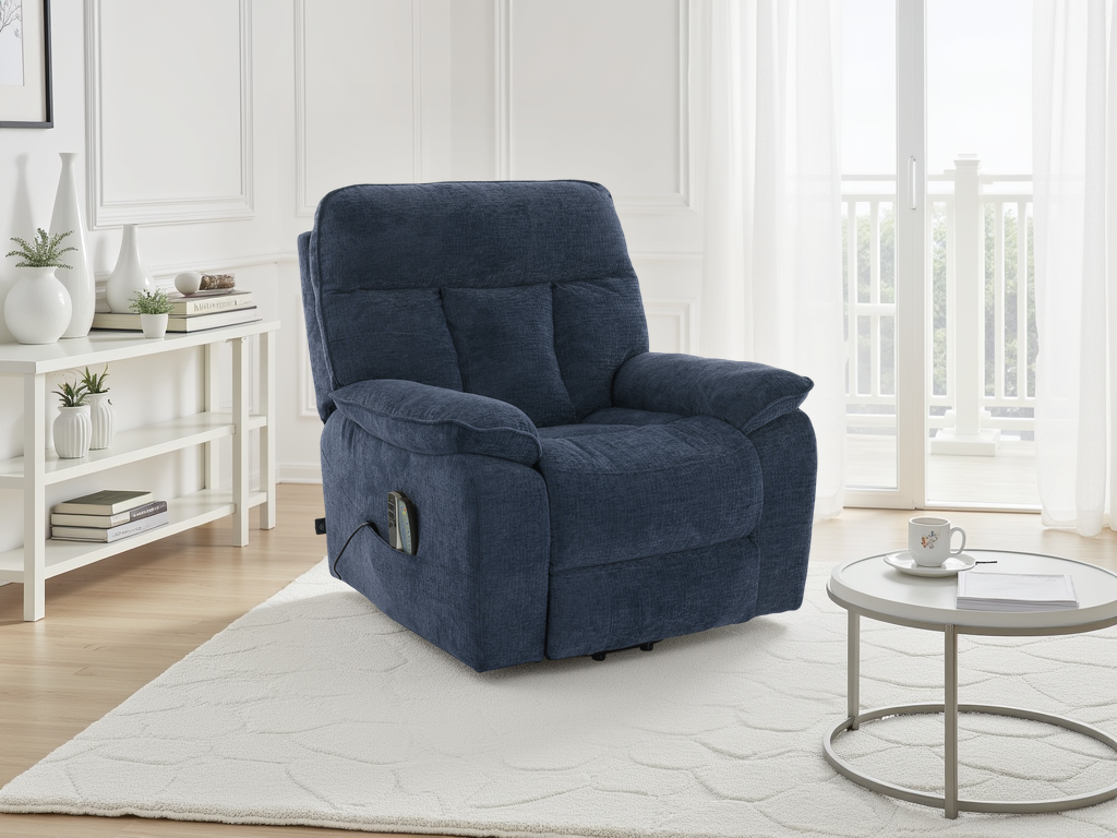 Cornwall Rise and Recline Massage Chair In  Blue