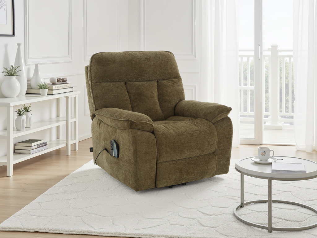 Cornwall Rise and Recline Massage Chair In  Brown