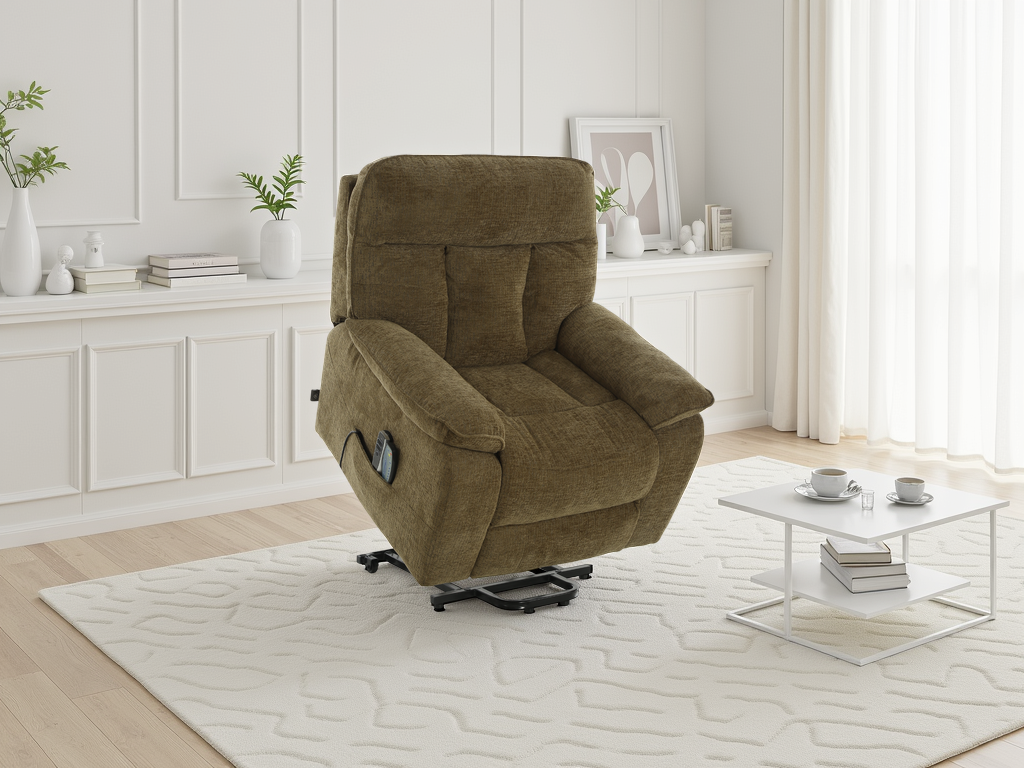Cornwall Rise and Recline Massage Chair In  Brown
