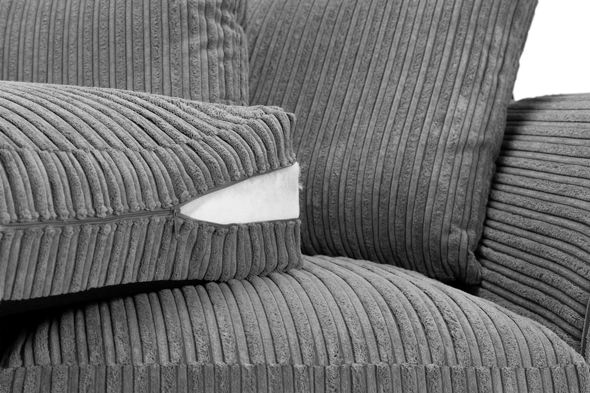 Harley Jumbo Sofa 3+2 Set In Grey