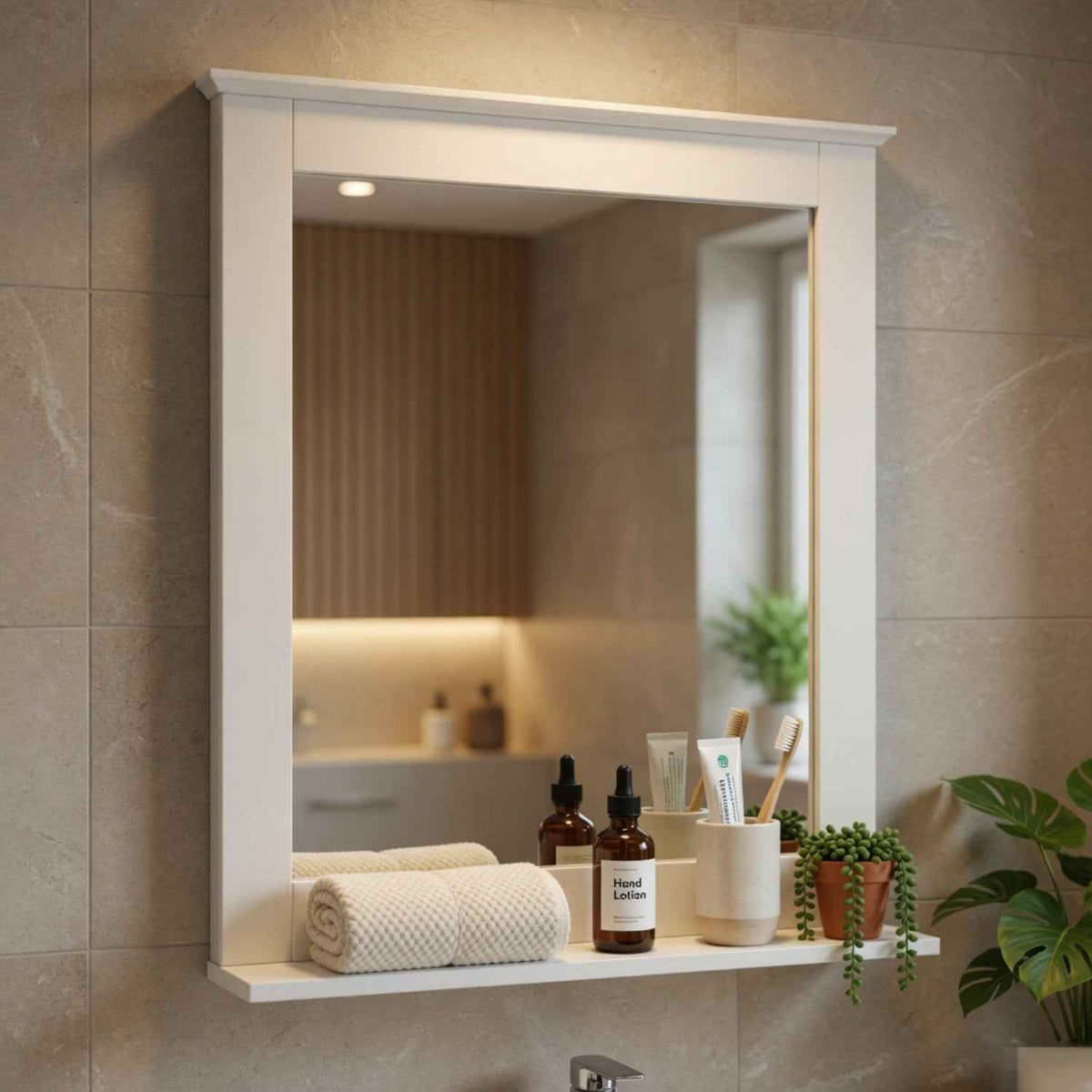 Salisbury Bathroom Mirror in White