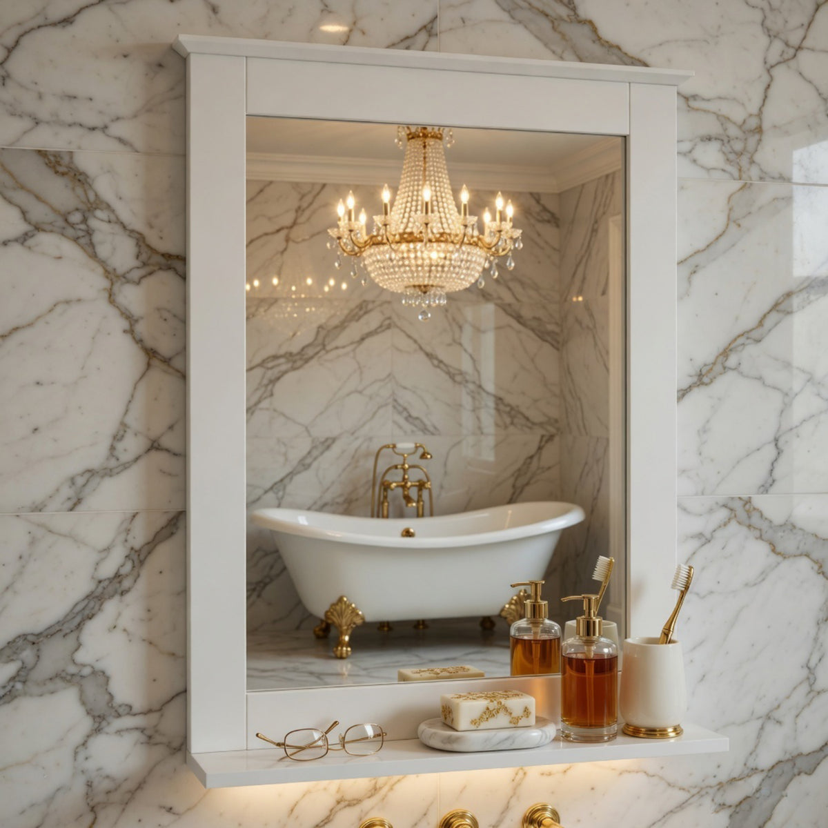 Salisbury Bathroom Mirror in White