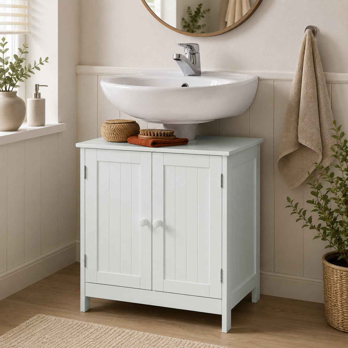 Salisbury Under Sink Bathroom Cabinet in White