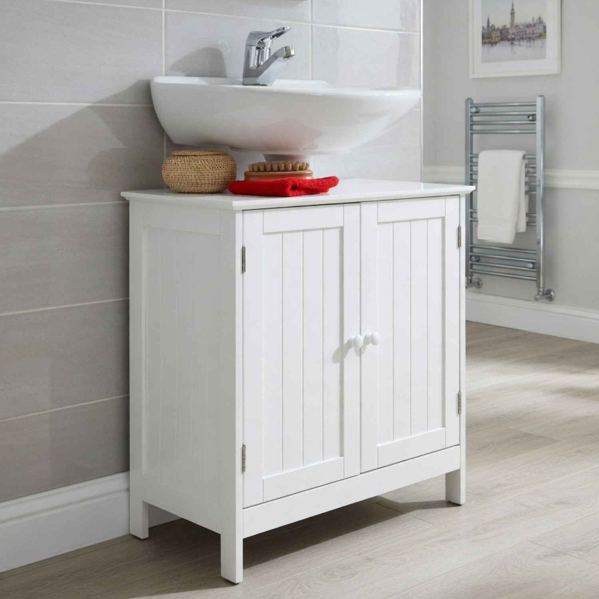 Salisbury Under Sink Bathroom Cabinet in White