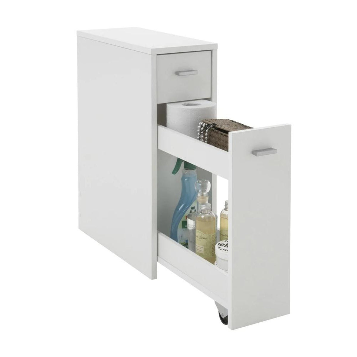 Dunster Slim Bathroom Storage Cabinet in White - image 4