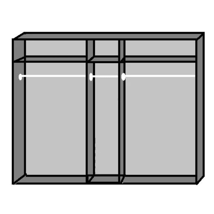 Cotswold White 5 Door Wardrobe with 3 Mirror Doors - image 4