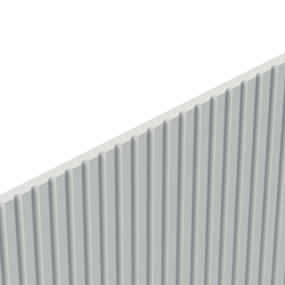 Kensington 250cm White Sliding Door Wardrobe with Mirror and Ribbed Panels - image 6