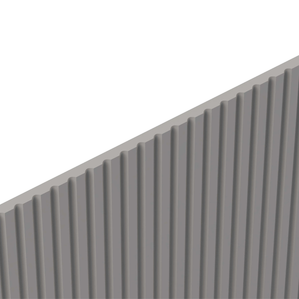 Kensington 250cm Grey Sliding Door Wardrobe with Mirror and Ribbed Panel - image 5