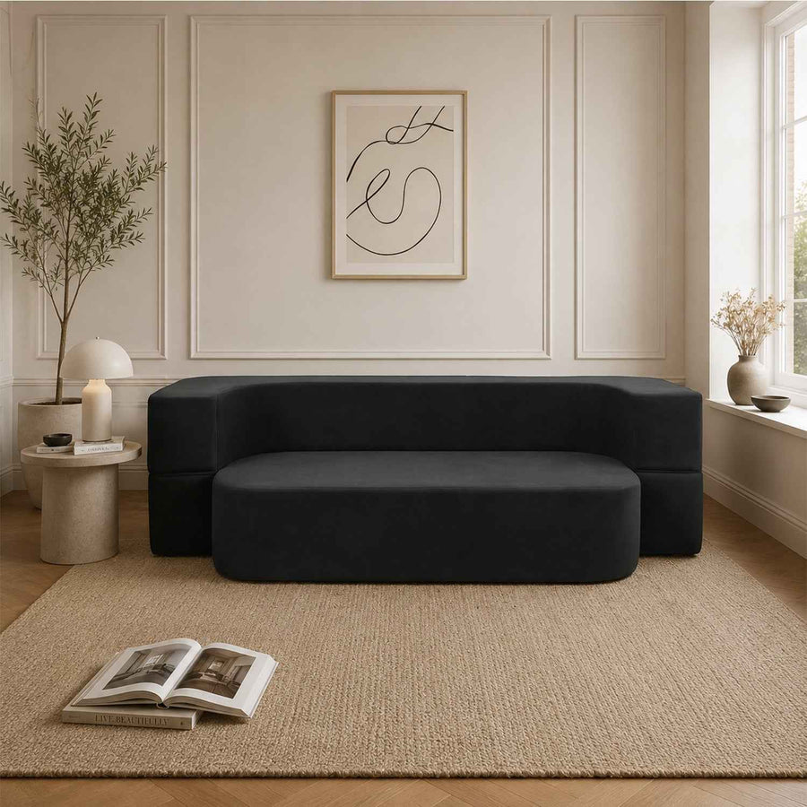 Elstead Black 2 Seater Convertible Sofa Bed