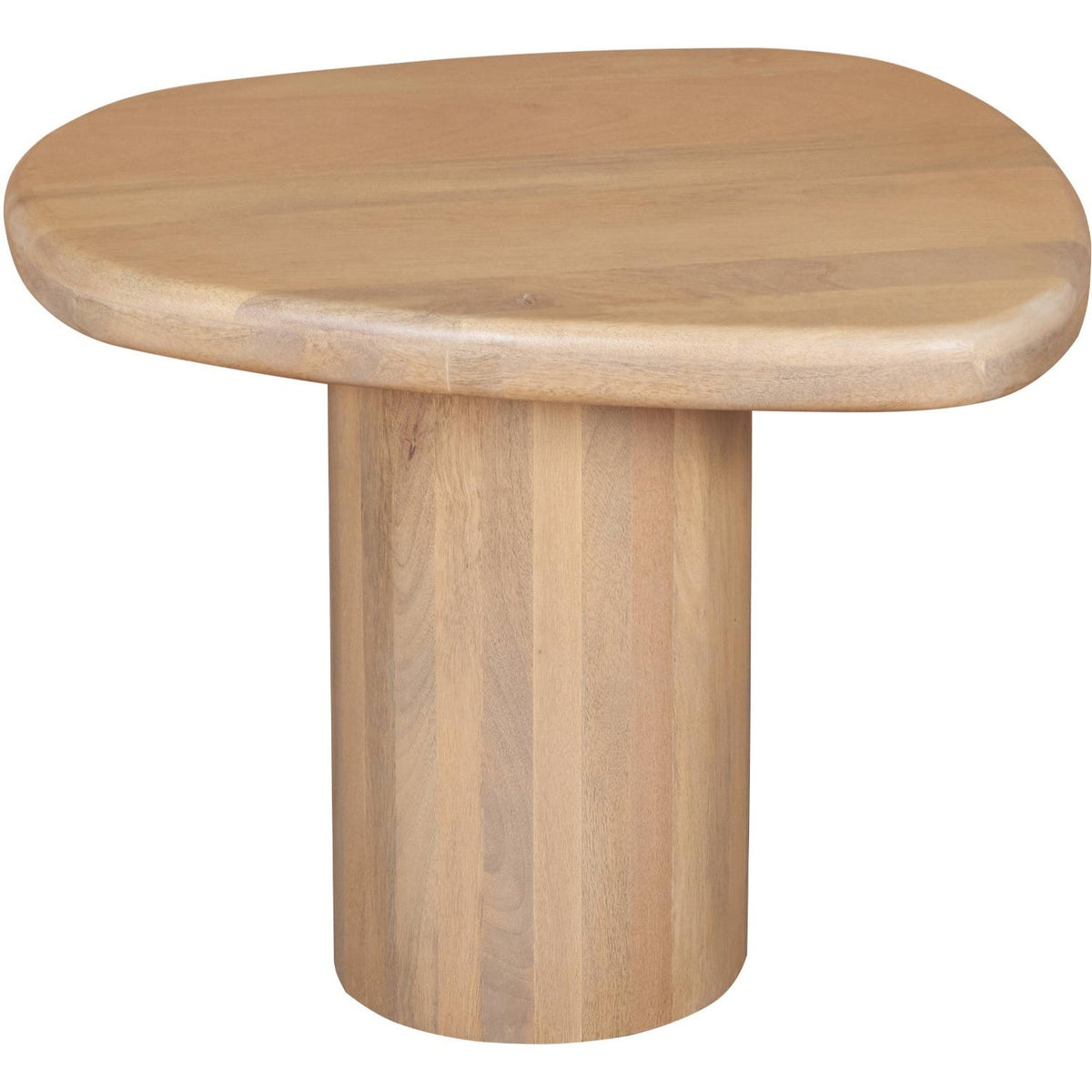 Flutera Natural Pebble Shape Mango Wood Side Table - image 4