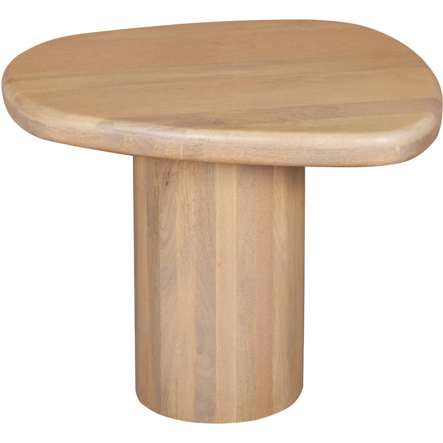 Flutera Natural Pebble Shape Mango Wood Side Table - image 4