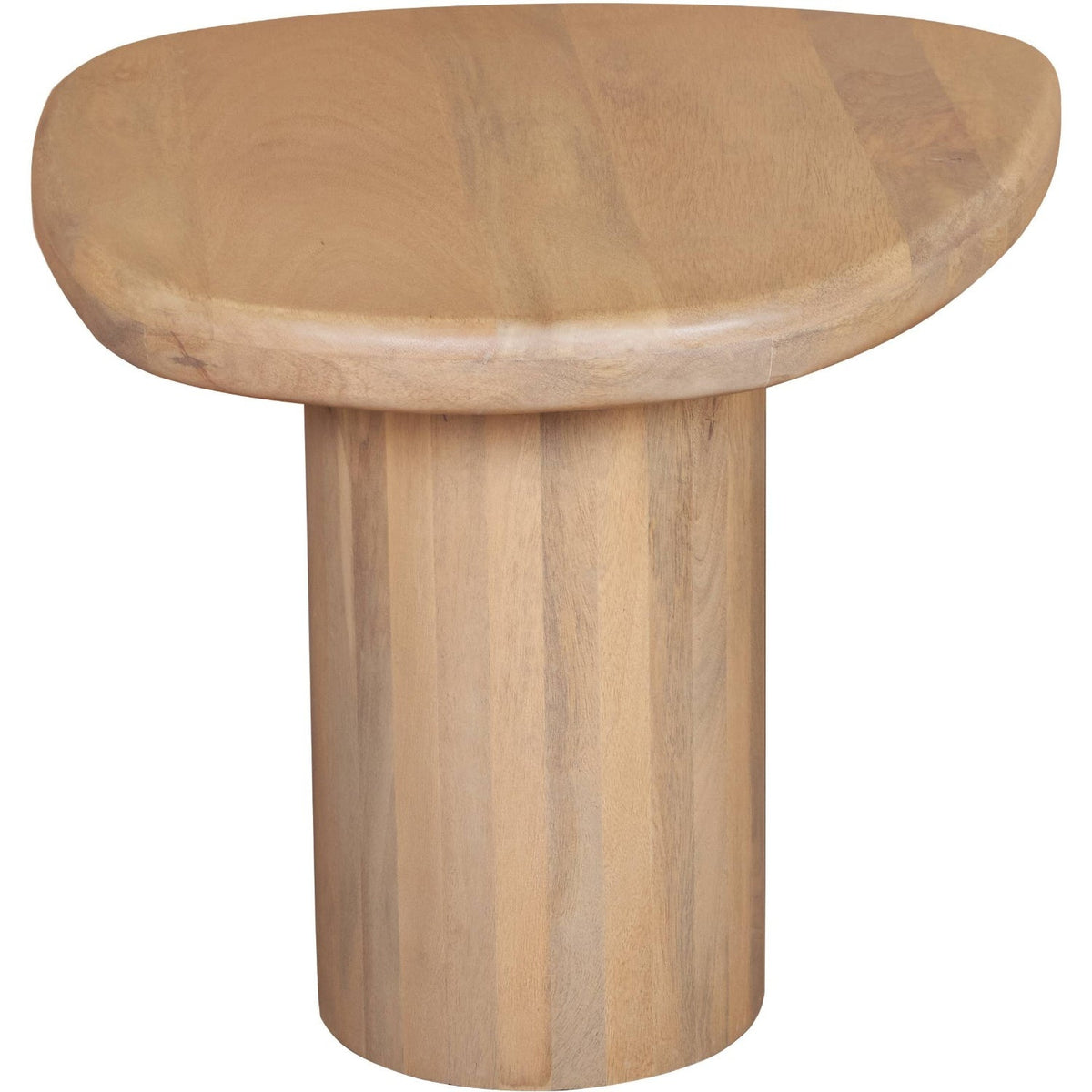 Flutera Natural Pebble Shape Mango Wood Side Table - image 5