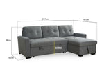 Alder Sofabed Universal Corner in Grey