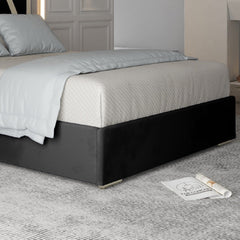 Alison Upholstered Soft Velvet Metal Bed Frame